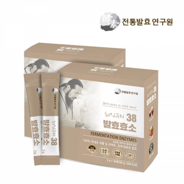 전통발효연구원 최진규의38발효효소 3g 30포 2박스, 60개입