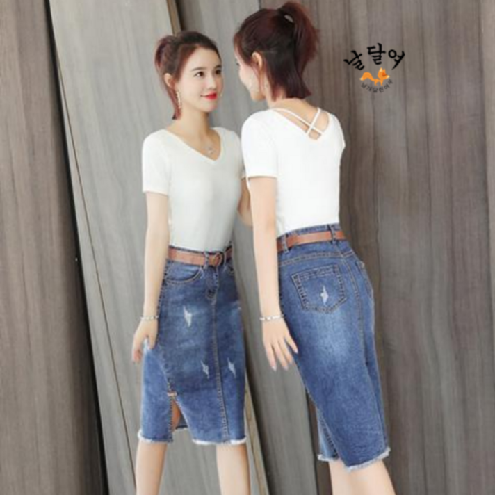 날달여 여성 봄 여름 가을 청 스커트MW032242Z 호떡믹스