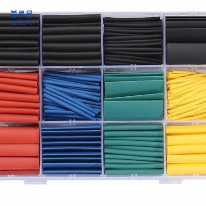 블루몬 530pcs 열 수축 튜브 세트 선보호 정리 수축튜브 열수축튜브 수축튜브세트, 1개