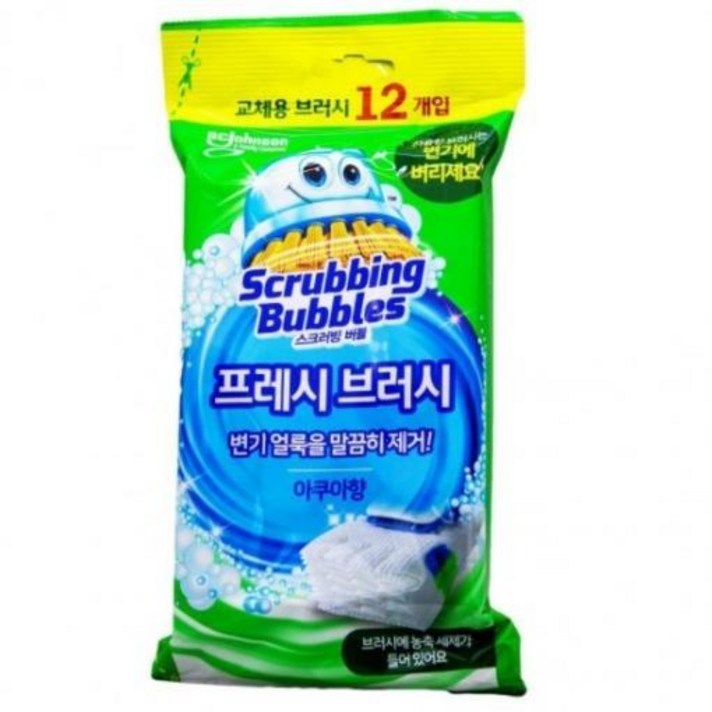 유니캔디 실용 필수템 얼룩을 말끔히 만원대 선물 제거해주는 프레시 브러시 교체용[12개] E-1662241, 12개 1세트, 사진색