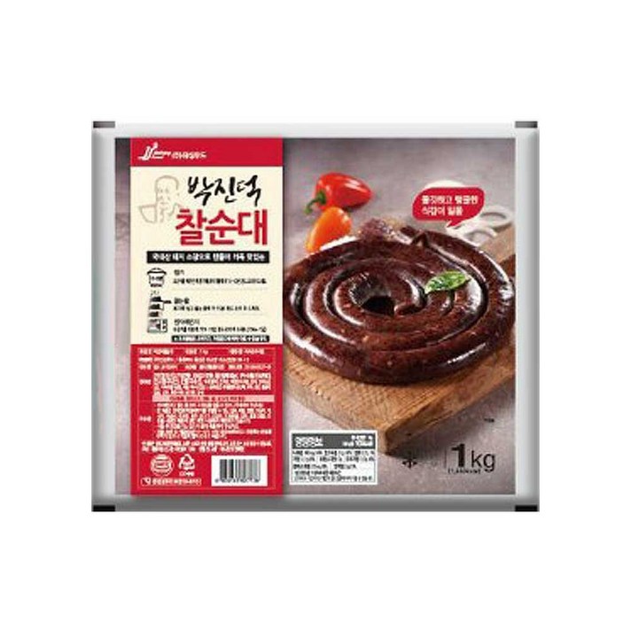 박진덕찰순대 순대지존 명품 장인 박진덕 찰순대 1kg 재구매 압도적 1위, 1개