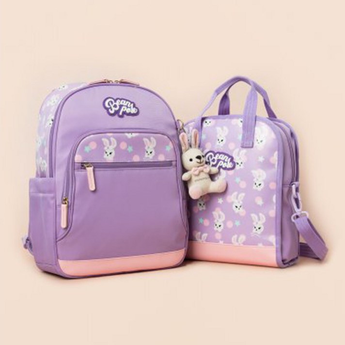 [BEANPOLE KIDS]라이트 퍼플 패턴 빙키 책가방 SET(PS00118015V)