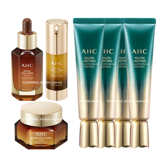 AHC 아이크림 시즌9 유스래스팅 리얼 포 페이스 30mlx4 + 로얄 콜라겐 3종세트