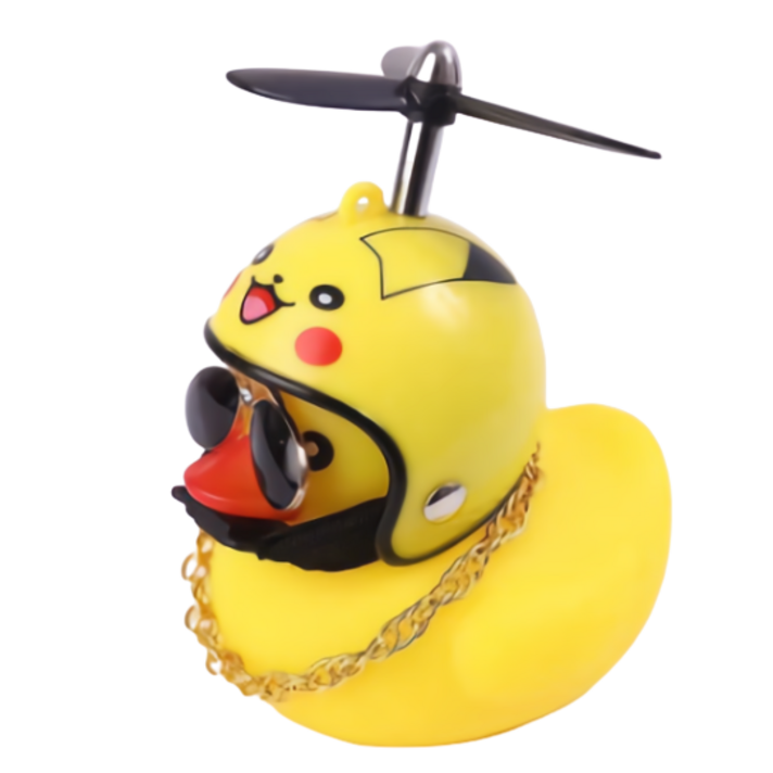 자전거 전동킥보드 바이크 오토바이 헬멧 러버덕 오리 전조등 악세사리 라이트 오리벨, 3. 피카츄