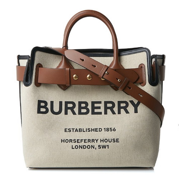 [라벨루쏘] [버버리] 8014808 LL MD BELT BAG N CBB A1212 미디엄 코튼 캔버스 트리플 스터드 벨