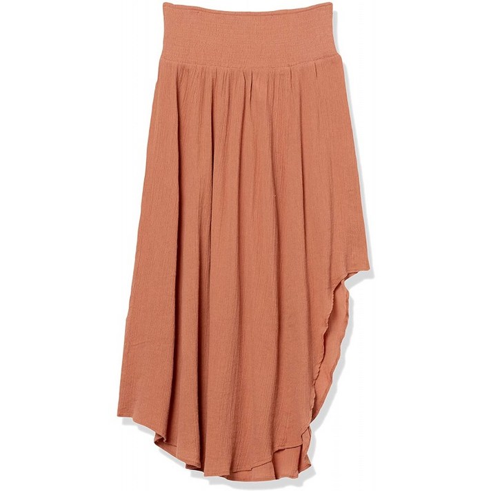 [US S 사이즈] 시레드 디테일이 돋보이는 씨폴리스 여성 커버 미디 스커트 해변 편집 바랜 로즈 아마존, 단일옵션