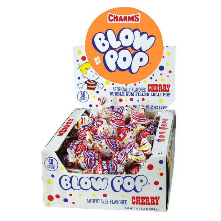 Charms 참스 블로우 팝 체리 48개입 박스, 1box