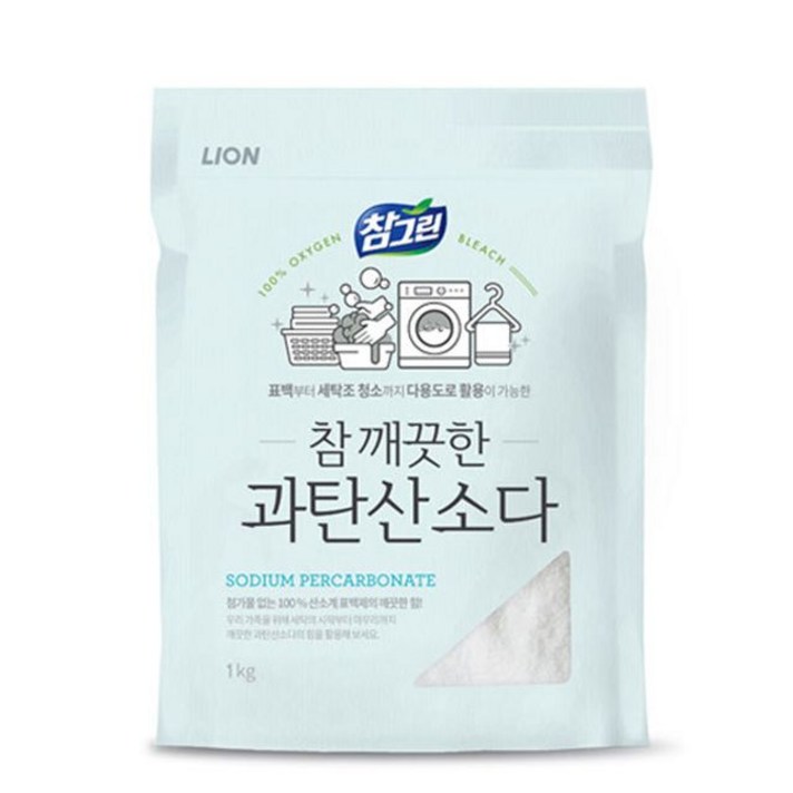 과탄산소다 가성소다 베이킹소다 과탄산나트륨 베이킹소다베이킹파우더 무수구연산 라이온 참깨끗한 과탄산소다 1kg (리필)