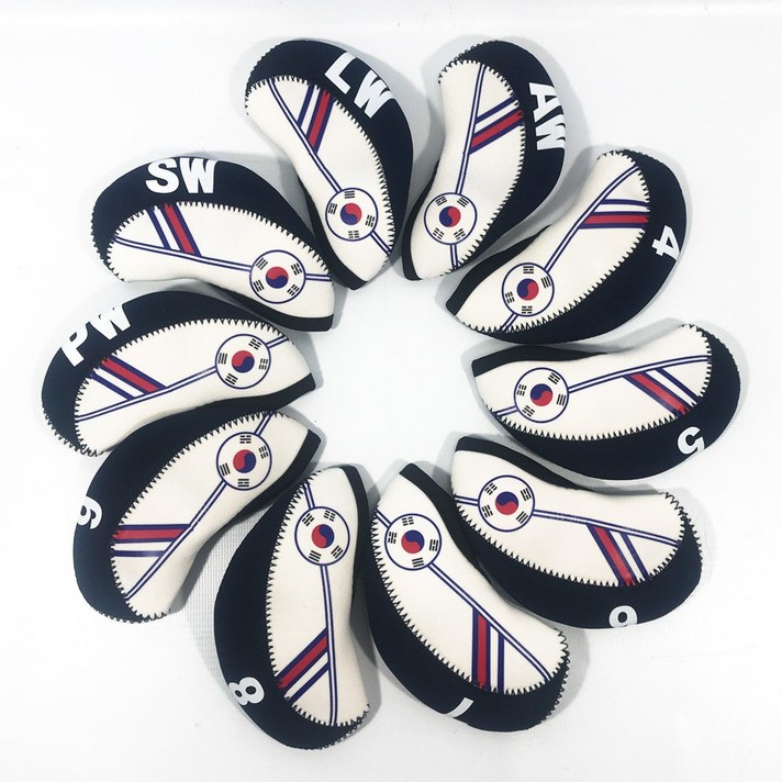 세이크린 필드용 클럽 10개세트 헤드 보호 아이언커버, CIC01-KOR 아이언커버
