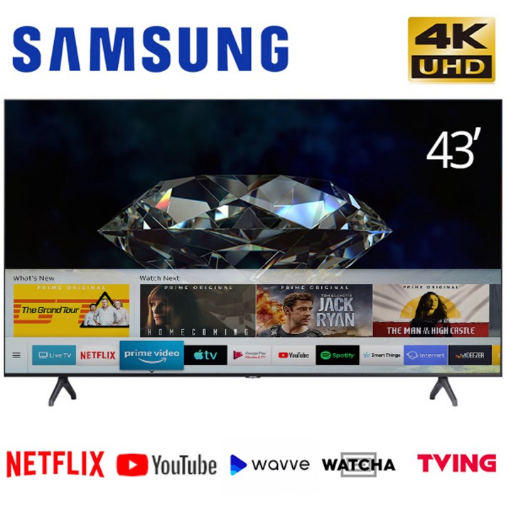 삼성전자 43인치 리퍼TV 43TU7000 크리스탈 UHD 스마트 4K 로컬변경무료 빠른설치 넷플릭스 유튜브, 지방 벽걸이+브라켓포함