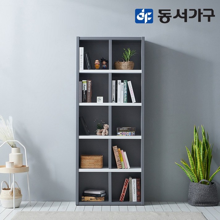 동서가구 피츠 댄디 5단 800 오픈책장 PAC033, 그레이화이트