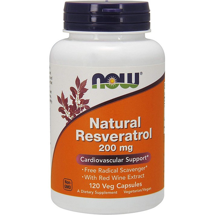 Now Foods 나우푸드 레스베라트롤 200mg 120캡슐 4개월분, 1통