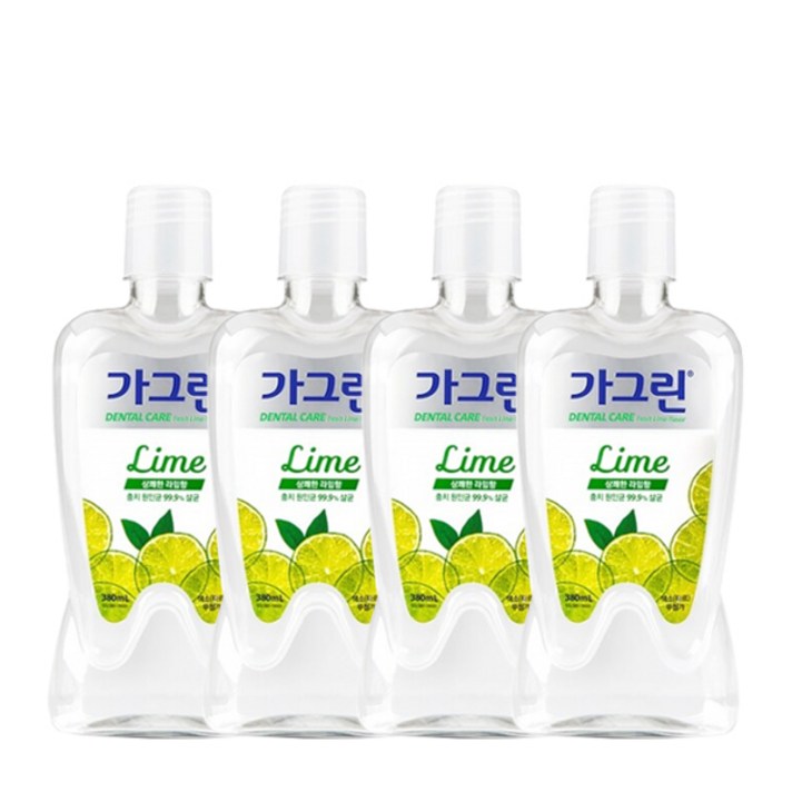 동아제약 가그린 라임 380ml 구강청결제, 4개