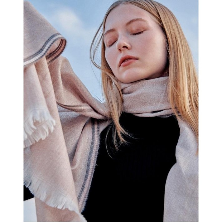 닥스 악세서리 여성 20FW [EASYCARE]베이지 올풀림장식 스카프 DCSC0F962I2