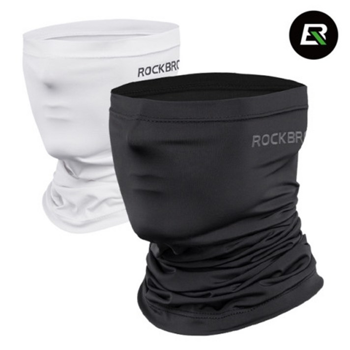 ROCKBROS 락브로스 자전거 오토바이 자외선차단 쿨 마스크 목토시, 귀걸이형 블랙 WB-003