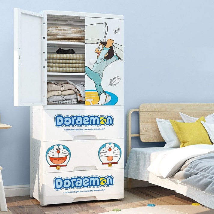 MOLY 키즈 캐릭터 현대 플라스틱 옷장 J2073, 옵션A -2