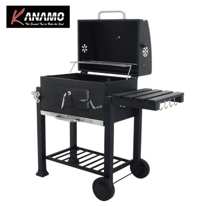 특대형 훈제 바베큐그릴 숯불 화로 불판높이조절 캠핑, 카나모 훈제 숯불그릴