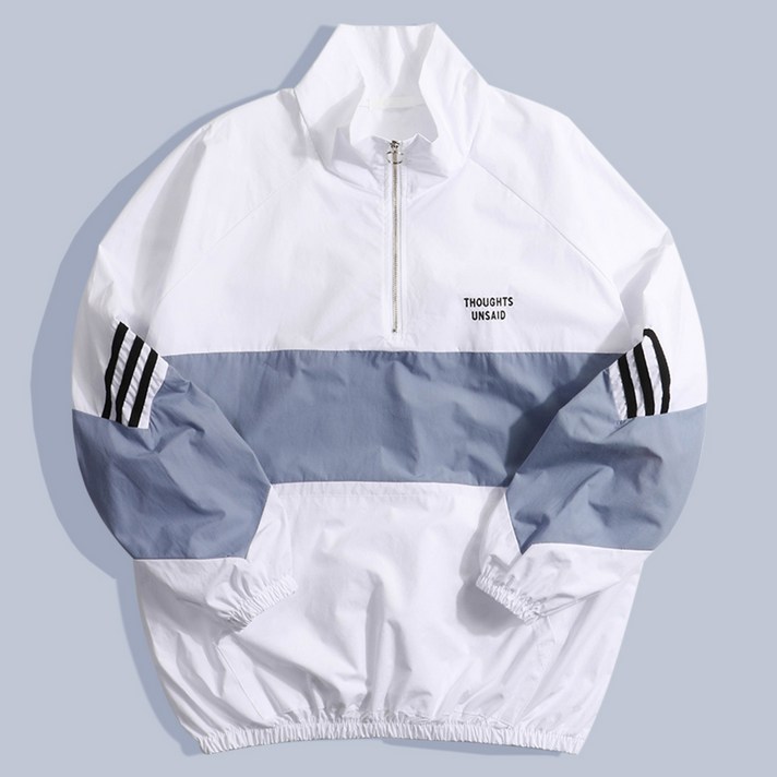 심플 레터링 배색 루즈핏 아노락 NOTJP9019