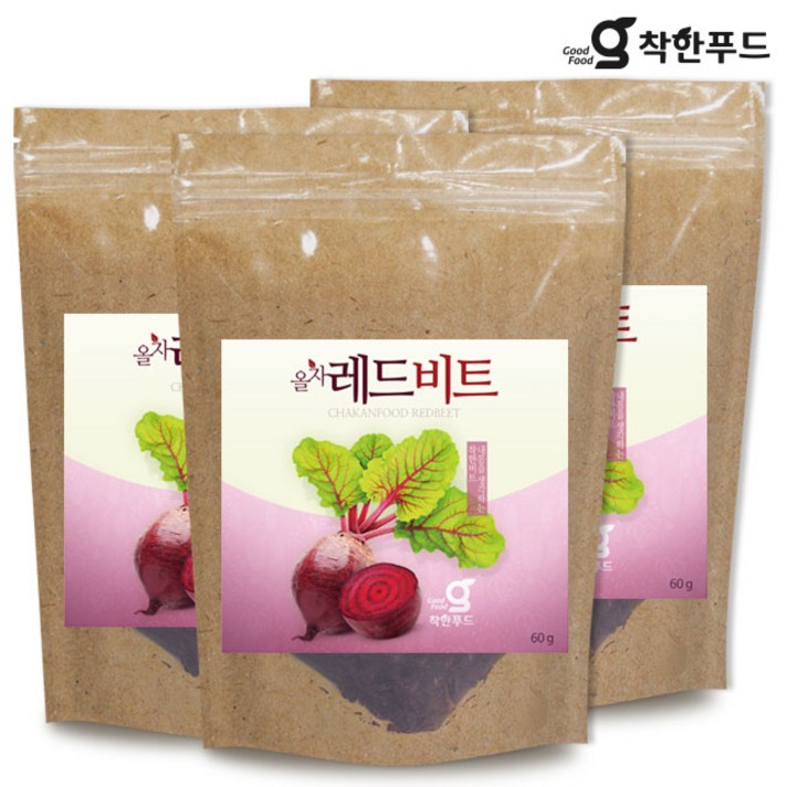 착한푸드 말린 레드비트차 60g x 3개