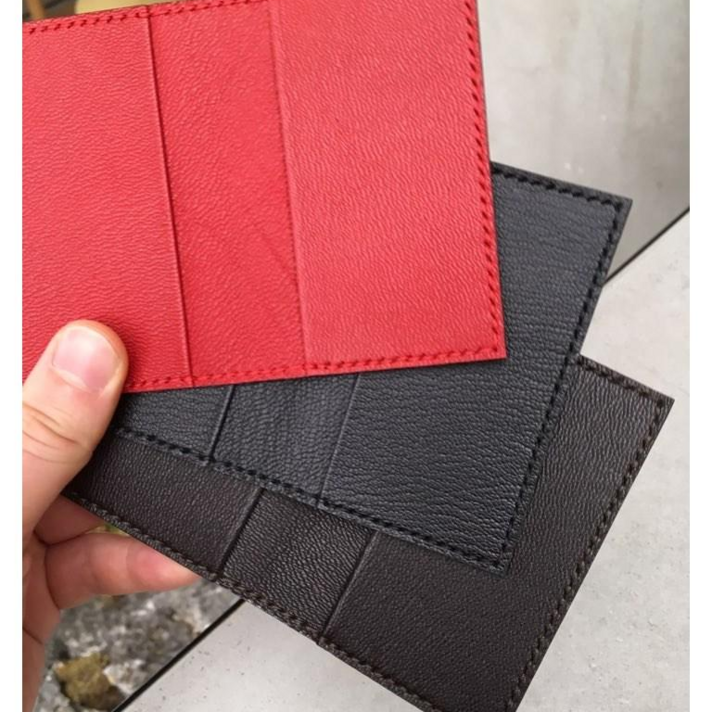 핸드메이드 남성 여성 수제 카드지갑 홀더 케이스(에르메스 크리스페 가죽)