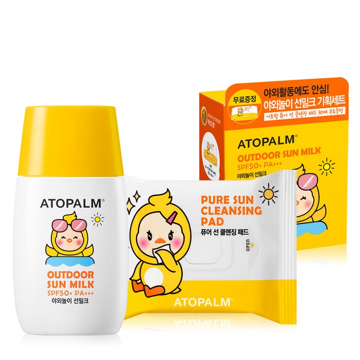 [아토팜] 야외놀이 선밀크 SPF50+ PA+++ 55g [gift] 유아선크림, 1개