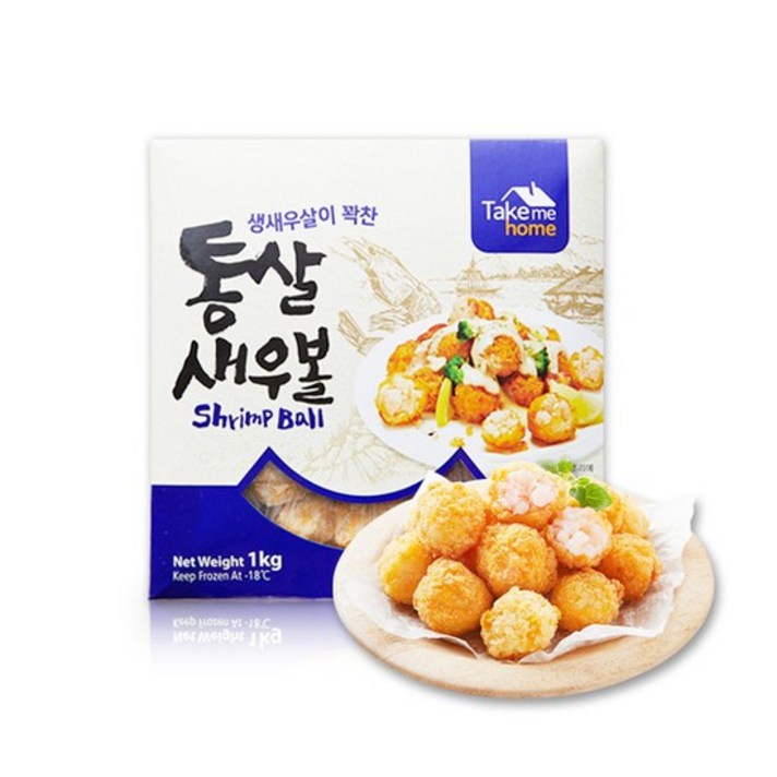 생새우살이 꽉찬 통살새우볼 1kg x 2팩 총100개입, 없음, 상세설명 참조
