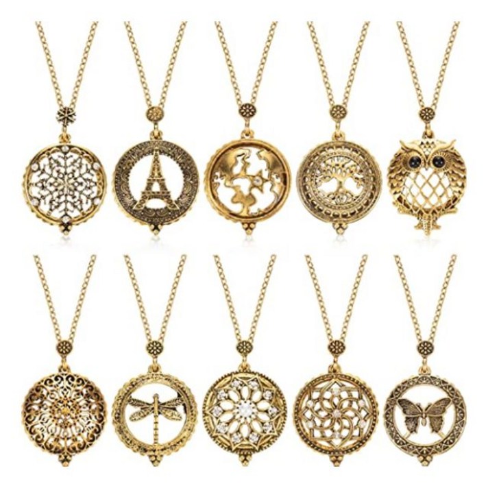 WA무배 앤틱 레트로 노인 돋보기 목걸이 겸용 13종 // 카드형 led, 선택*나비