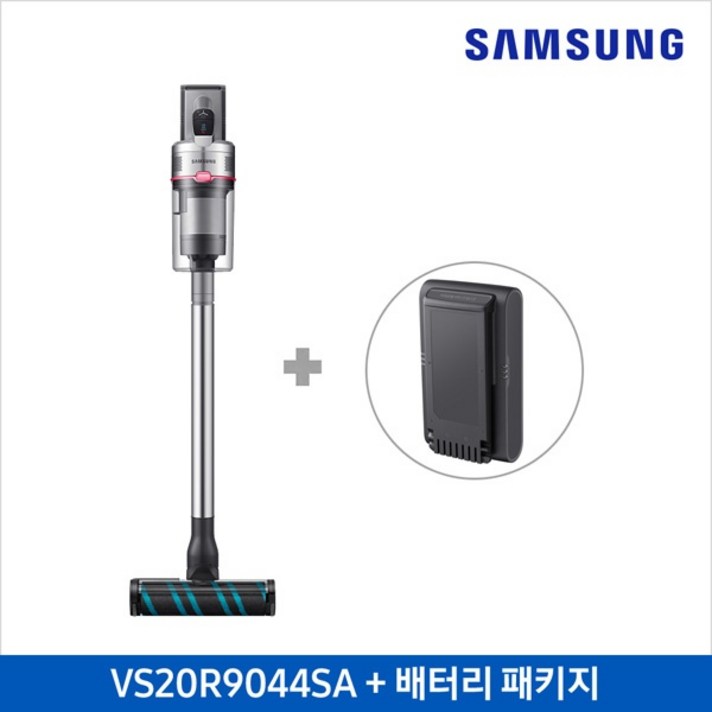 라온하우스 [삼성전자] 프리미엄 제트 초강력 무선 청소기 배터리 패키지 [삼성 직거래 공식인증점] 핸디+스틱형 전압 21.9V 헤파필터 싸이클론 인버터모터 흡입력 200W, 606246