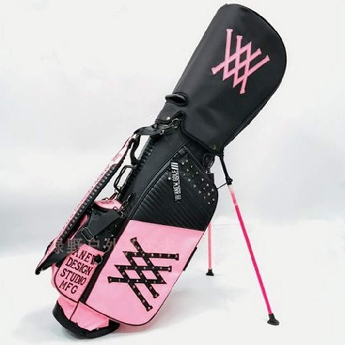 베스트몰 골프 스탠드 백 남성용 및 여성용 리벳 볼 경량 방수, 01 검정색과 흰색
