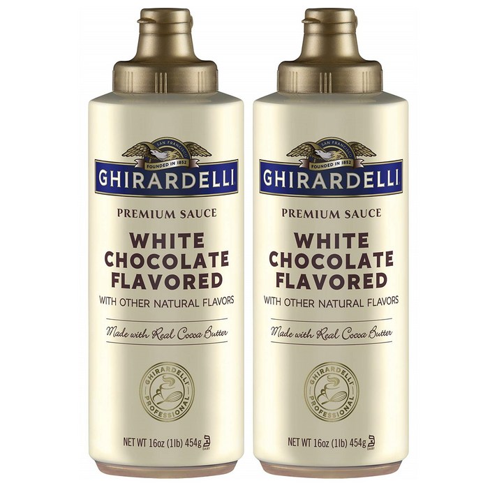 기라델리 화이트 초코 소스 16oz(454g) 2개 Ghirardelli White Chocolate Sauce, 454g