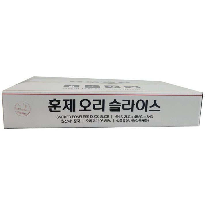 농우 훈제오리 슬라이스 8kgBOX Bulk2kg X 4봉 중국산 업소용, 2kg, 4개 농우 훈제오리 슬라이스 8kgBOX Bulk2kg X 4봉 중국산 업소용, 2kg, 4개
