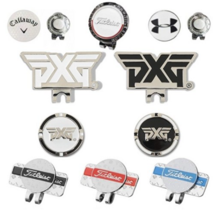 글로벌 [국내배송] 골프 볼 마커 브랜드 로고 악세서리, 2.PXG 화이트