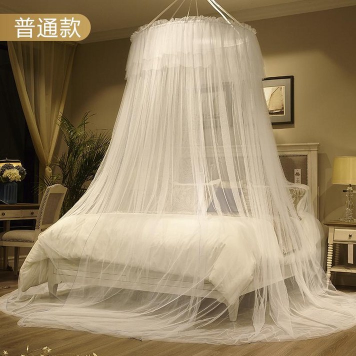 나뭇잎캐노피 사무실 이케아 침대 돔 모기장 천장 유럽 스타일 암호화 보력 증가 궁전, 판타지 일반 스타일-화이트, 2.0m 6.6 피트 침대