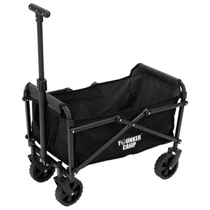 영커 다용도 캠핑 카트 야외용 미니 폴딩 카트, 1개, 블랙
