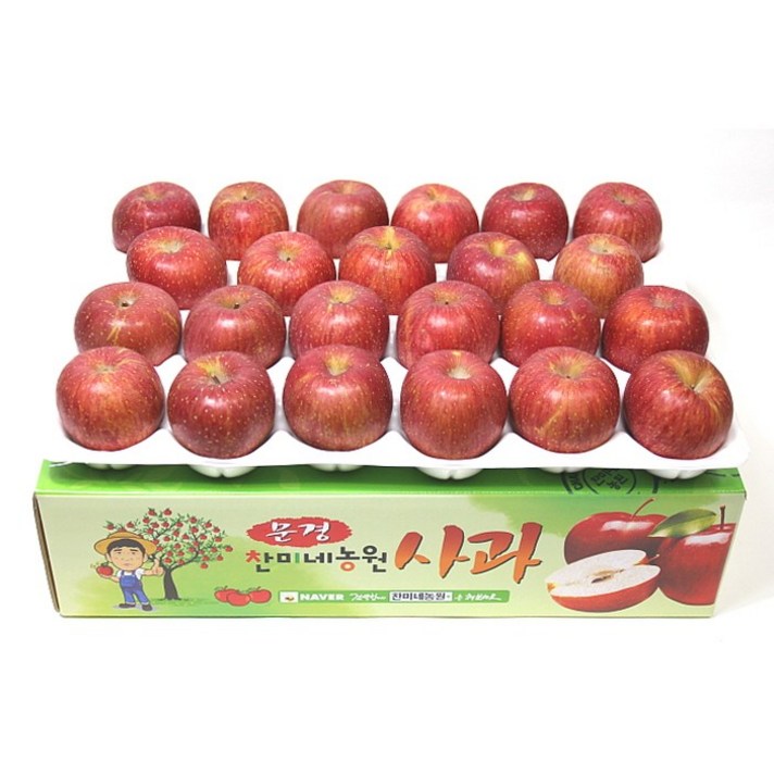 문경사과 찬미네농원 산지직송 부사사과 가정용 쥬스용 5kg, 박스, 04. 부사사과 꼬마 (22~25과)