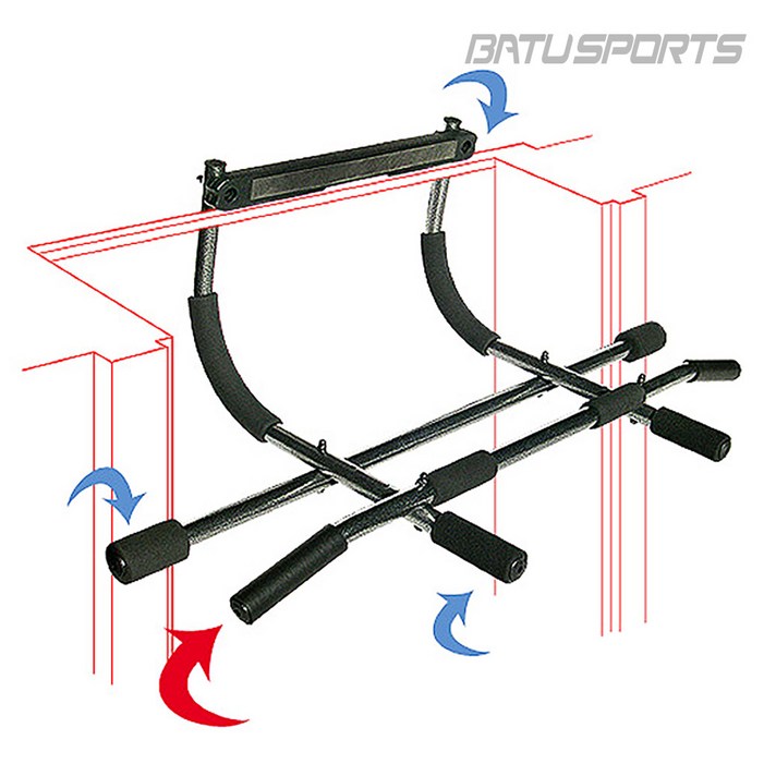 바투스포츠 가정용 철봉 멀티 도어짐 문틀철봉 실내 턱걸이기구 풀업바 푸쉬업바 치닝디핑 핫템