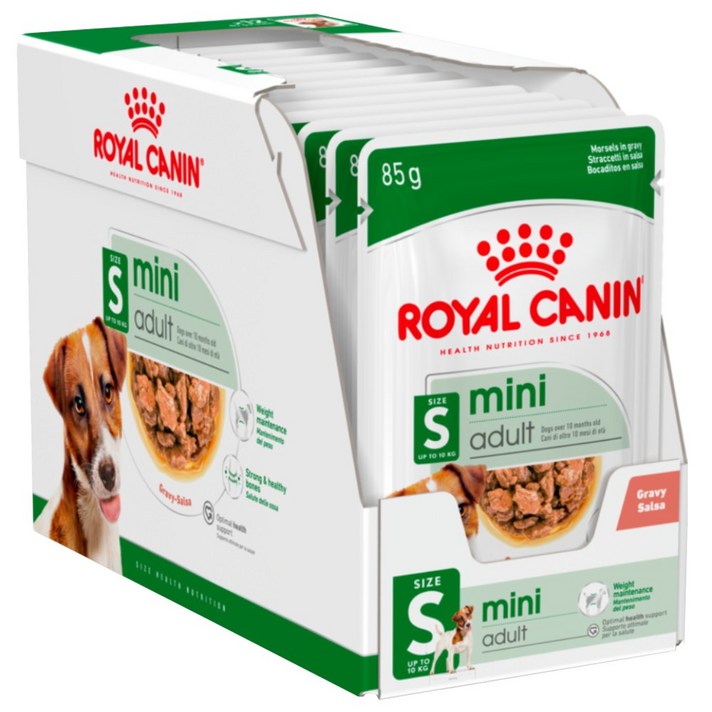 로얄캐닌 DOG 미니 어덜트 85g x 12개 습식파우치, 12개, 85g