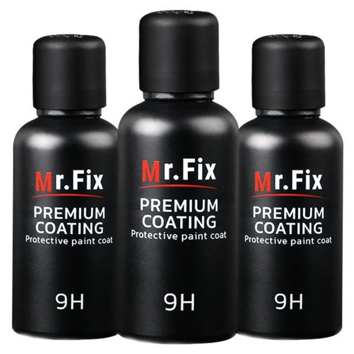 자동차 물왁스 그래핀 유리막코팅제 퀵디테일러 초발수 광택제, 3개, 50ml
