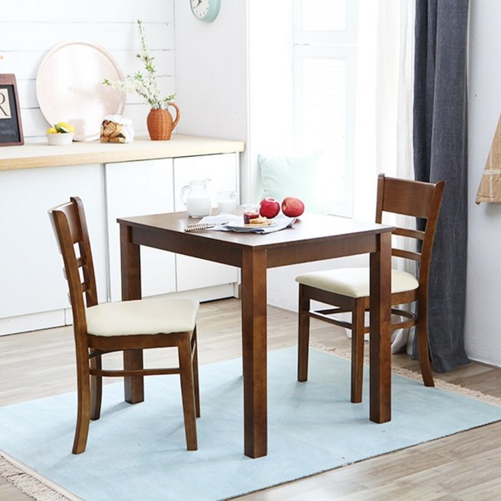 베스트리빙 캘빈 2인 엔틱 원목 식탁세트