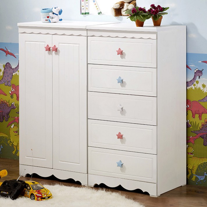 라움 베이비 옷장 + 600 서랍장, 화이트