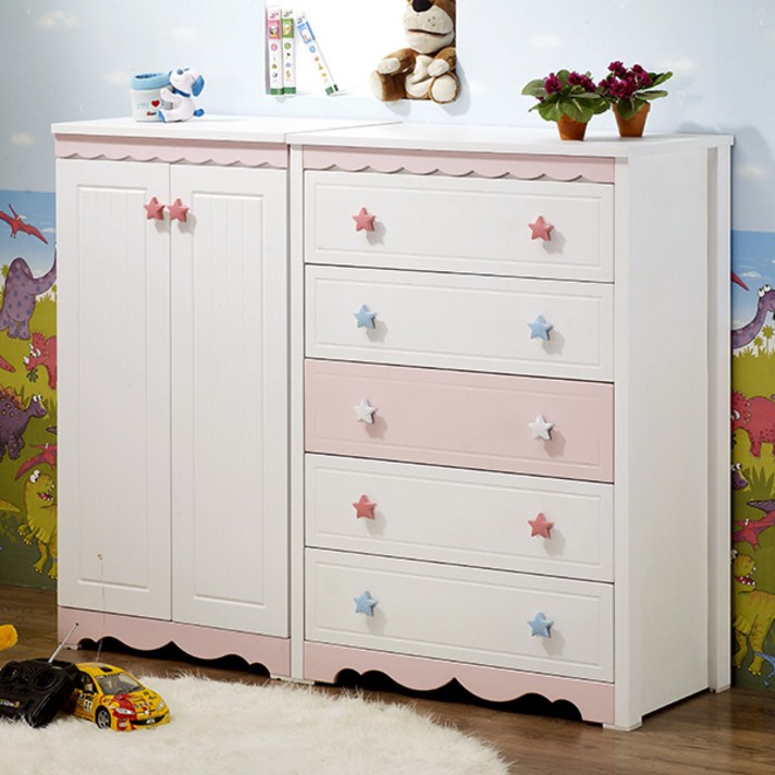 라움 베이비옷장 + 800서랍장, 핑크화이트