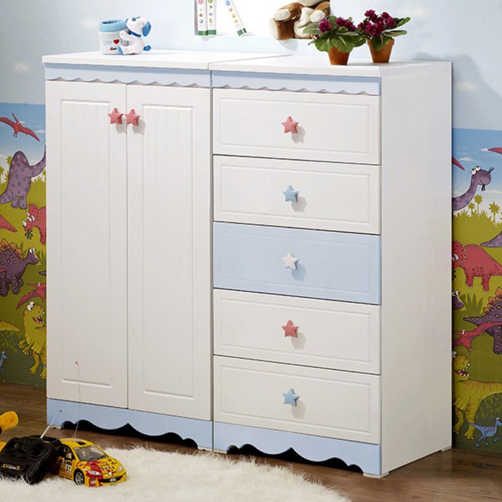 라움 베이비 옷장 + 600 서랍장, 블루화이트