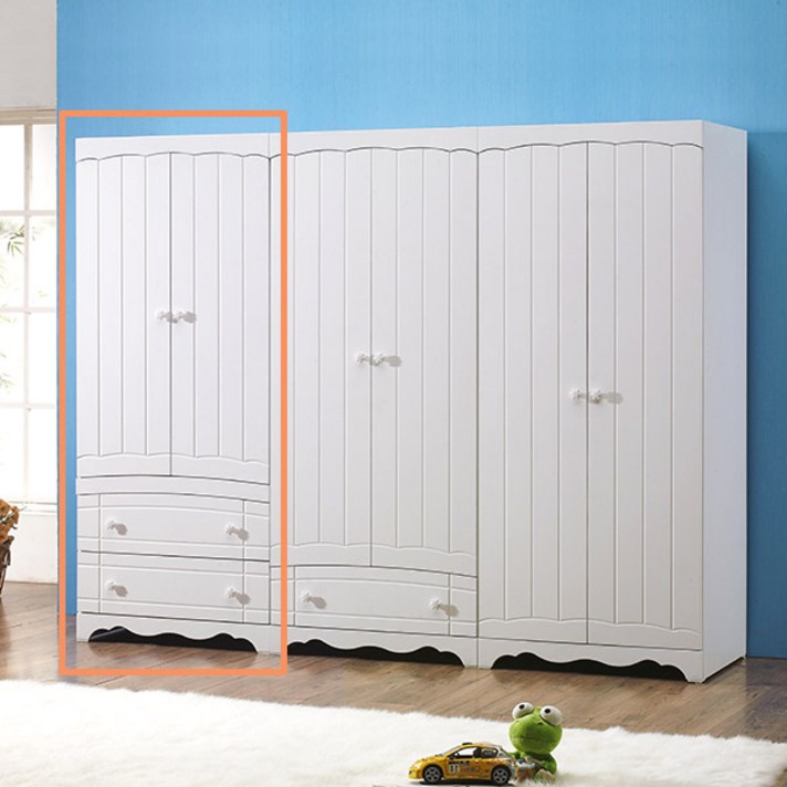 [미자크] 쎌리나 옷장 /장농/이불장/주니어옷장, 쎌리나 투서랍옷장(화이트)