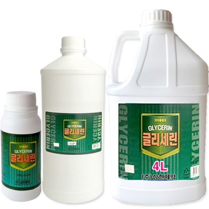 삼현제약 글리세린 식물성글리세린 기타뷰티소품, 글리세린 4리터, 1병