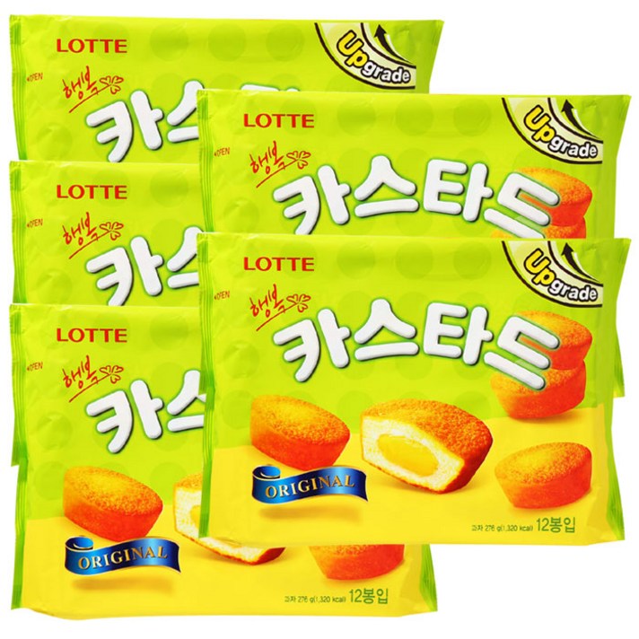 롯데제과 행복 카스타드, 276g, 5개