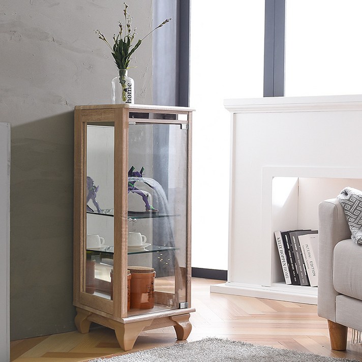 모던탑21 이지 프리미엄 400 3단 장식장, 브라운