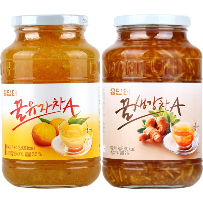 담터 꿀유자차A 1kg + 꿀생강차A 1kg
