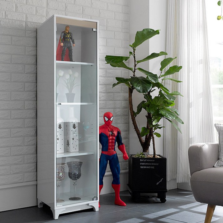 모던탑21 [고광택]샤이니 LPM 400-4단 장식장 진열장, 화이트