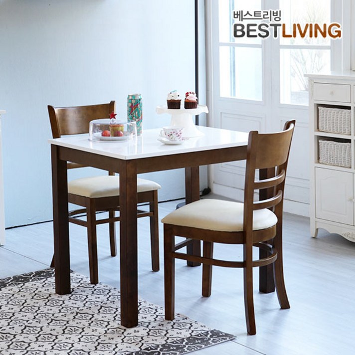 베스트리빙 리빙하이그로시2인식탁세트 식탁, 엔틱