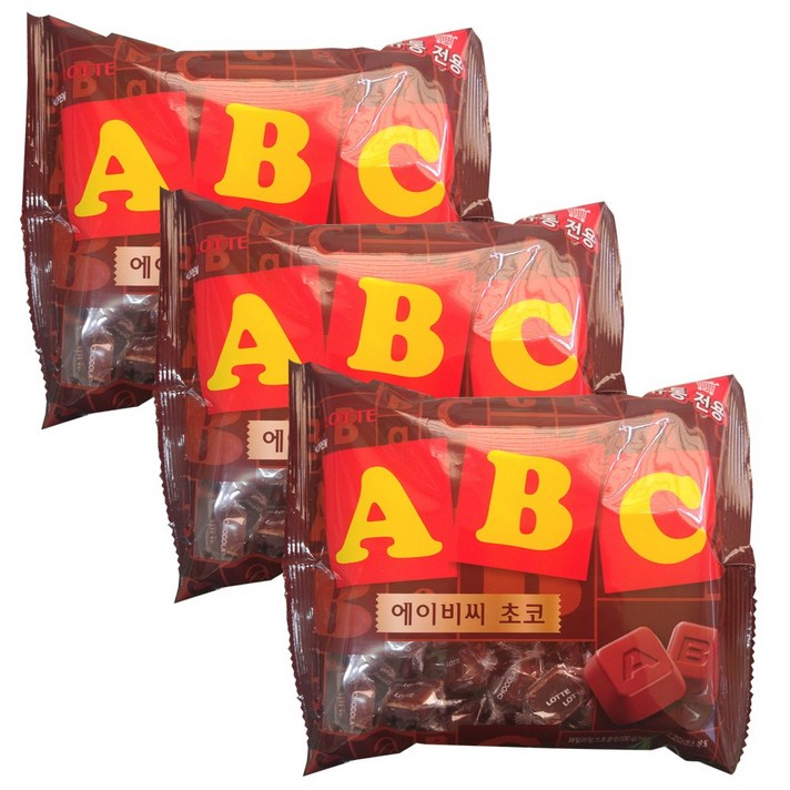 롯데 ABC초콜릿 3봉, 200g